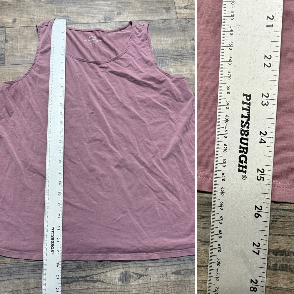 PureJill J. Jill Pima Stretch Tank Women's Mauve Sleeveless Tank Top - Picture 7 of 8